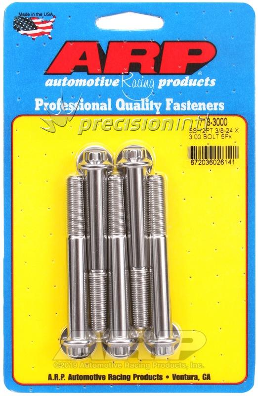 ARP 713-3000 3/8-24 X 3.000 12PT SS PACK OF 5 BOLTS
