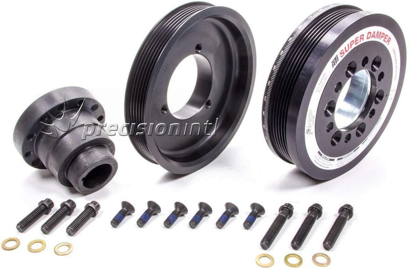 ATI 918047 SFI SUPER HARMONIC BALANCER FORD MUSTANG COYOTE 2011-ON 6 RIB WITH A/C PULLEY OEM SIZ