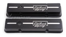 EDELBROCK 41633 RACING SERIES VALVES COVERS BLACK LOW PROFILE CHEV 262-400