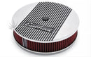 EDELBROCK 4266 ELITE II SERIES AIR CLEANER POLISHED 14"ROUND X 3"PRO FLO EMEMENT