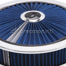EDELBROCK 43661 PRO-FLO CHROME ROUND 14¨ AIR CLEANER 3.125¨PRO-FLO BLUE ELEMENT