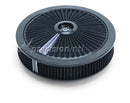 EDELBROCK 43662 PRO-FLO CHROME ROUND 14¨ AIR CLEANER 3.125¨PRO-FLO BLACK ELEMENT
