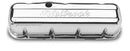 EDELBROCK 4680 SIGNATURE SERIES CHROME TALL VALVE COVERS BB CHEV 396-502 1965 ON