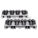 EDELBROCK 5073 E-STREET S-PLUG 70CC CYLINDER HEADS COMPLETE PAIR SB CHEV 262-400V8