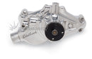 EDELBROCK 8825 VIC REVERSE ROT SHORT WATER PUMP POLISHED SB CHEV/CORVETTE 1984-91