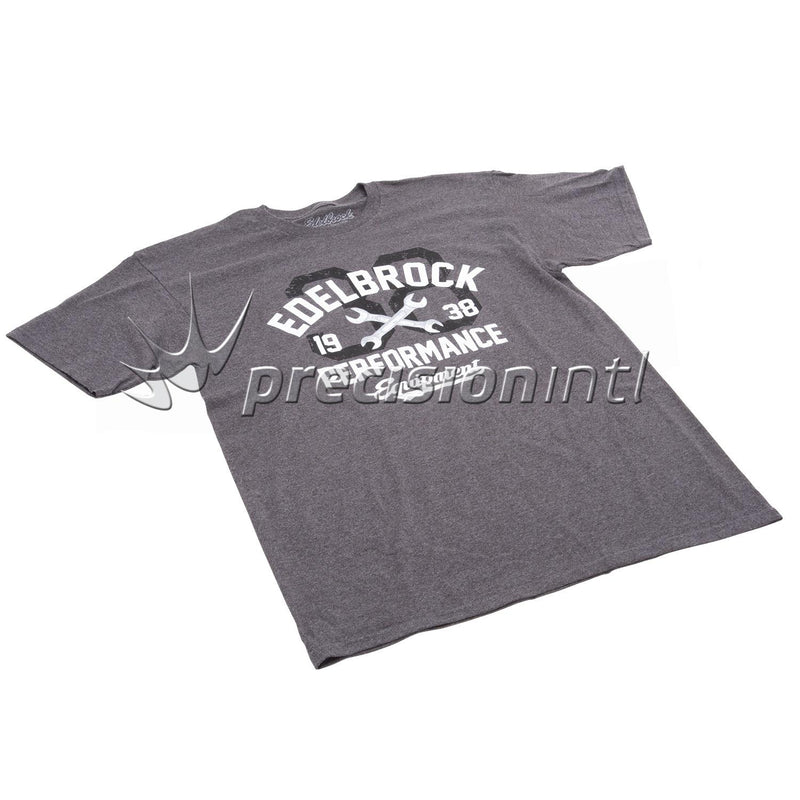EDELBROCK 98275 WRENCH T-SHIRT CHARCOAL SMALL EACH
