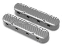 HOLLEY 241-180 LS 2 PIECE ALUMINIUM VALVE COVERS INCLUDES COIL MOUNTS & COVER-NATURAL FINISH
