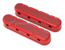 HOLLEY 241-184 LS 2 PIECE ALUMINIUM VALVE COVERS INC COIL MOUNTS & COVER-RED FINISH