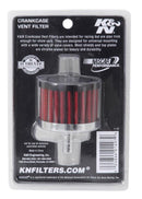 K&N 62-1000 REUSABLE VENT BREATHER AIR FILTER 3/8 VENT 2 D 1-1/2 H STEEL BASE