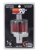 K&N 62-1010 REUSABLE VENT BREATHER AIR FILTER 1/2 VENT 2 D 1-1/2H STEEL BASE
