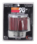 K&N 62-1390 REUSABLE VENT BREATHER AIR FILTER 1-1/4"ID VENT 3"DIA 2-1/2"L