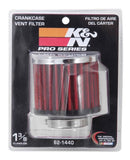 K&N 62-1440 REUSABLE VENT BREATHER FILTER 1.375¨FLANGE 3¨OD 2.5¨HIGH CHROME TOP