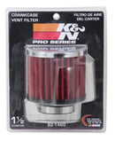 K&N 62-1460 VENT AIR FILTER 1.5¨FLANGE 3¨DIA 2.5¨HIGH CHROME TOP