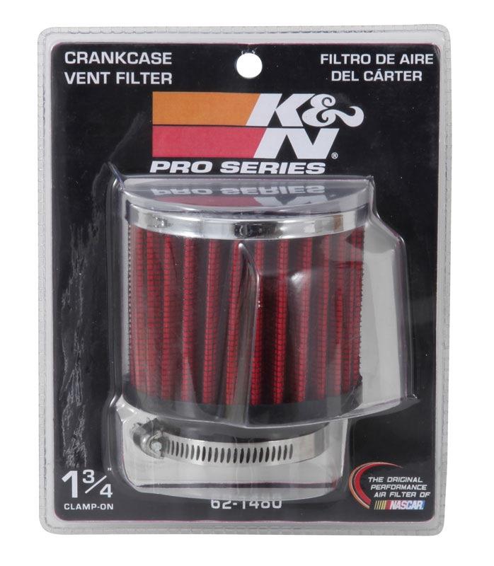 K&N 62-1480 REUSABLE VENT BREATHER AIR FILTER 1-3/4"VENT 3"D 2-1/2"H CHROME