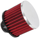 K&N 62-1490 REUSABLE VENT BREATHER AIR FILTER C.V. 3"OD 2-1/2"H PUSH IN-GM S