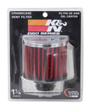 K&N 62-1490 REUSABLE VENT BREATHER AIR FILTER C.V. 3"OD 2-1/2"H PUSH IN-GM S