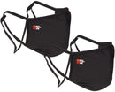 K&N 88-0520BK TWO LAYER FACE MASK BLACK PACK OF TWO
