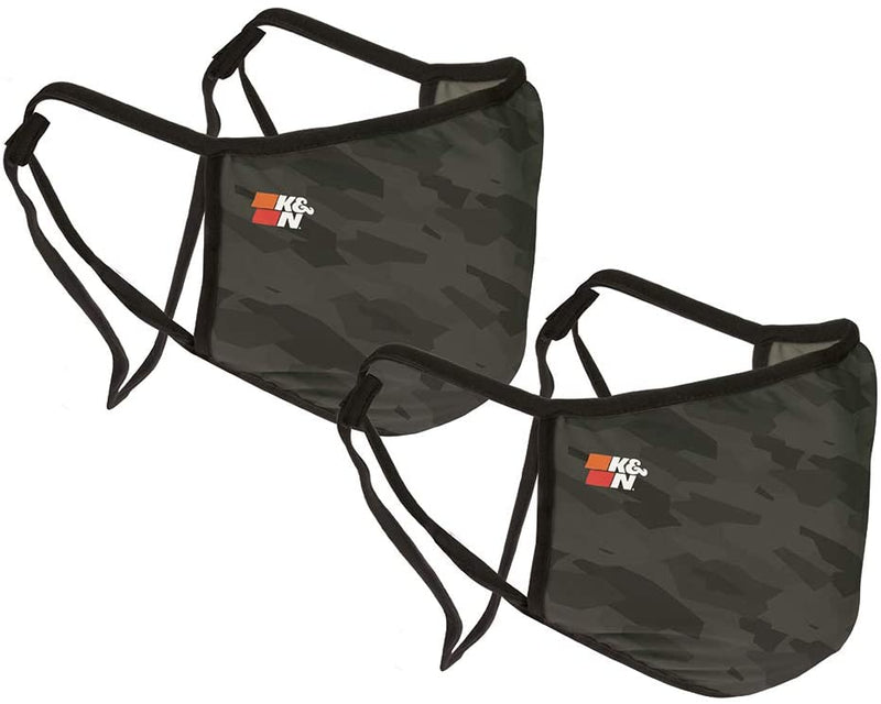 K&N 88-0520C TWO LAYER FACE MASK CAMOUFLAGE PACK OF TWO