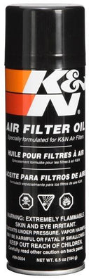 K&N 99-0504 AIR FILTER OIL 6.5 OZ - AEROSOL 184 GRAMS SUITS REUSABLE FILTERS