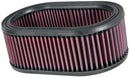 K&N E-3461 CUSTOM REUSABLE AIR FILTER 8-7/8" X 5-1/4" 3-1/4"H Oval