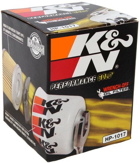 K&N HP-1017 PREMIUM WRENCH OFF OIL FILTER EACH VARIOUS MAKES EQUIVALENT Z663