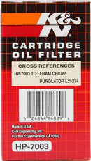 K&N HP-7003 OIL FILTER HIGH PERF SER VARIOUS HOLDEN VE VF SAAB CHEV