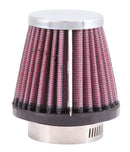 K&N RC-1070 Universal Chrome Air Filter 1-11/16 Flg 3 B 2 T 2-3/4 H