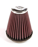 K&N RC-1920 Universal Chrome Air Filter 2-1/8"Flg 3-1/2"B 2"T 4"H