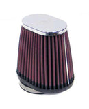 K&N RC-2900 UNIVERSAL REUSABLE CHROME AIR FILTER 2-1/8" O/S FLG 4 X 3"B 3 X 2"