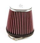 K&N RC-2900 UNIVERSAL REUSABLE CHROME AIR FILTER 2-1/8" O/S FLG 4 X 3"B 3 X 2"