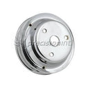 MR GASKET 4977 CHROME CRANK PULLEY-DBL GRV CHEV SB -LONG WATER PUMP