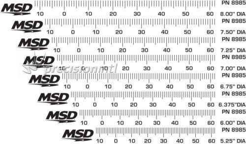 MSD 8985 TIMING TAPES FOR HARMONIC BAL 5.250 -8.000 INCHES