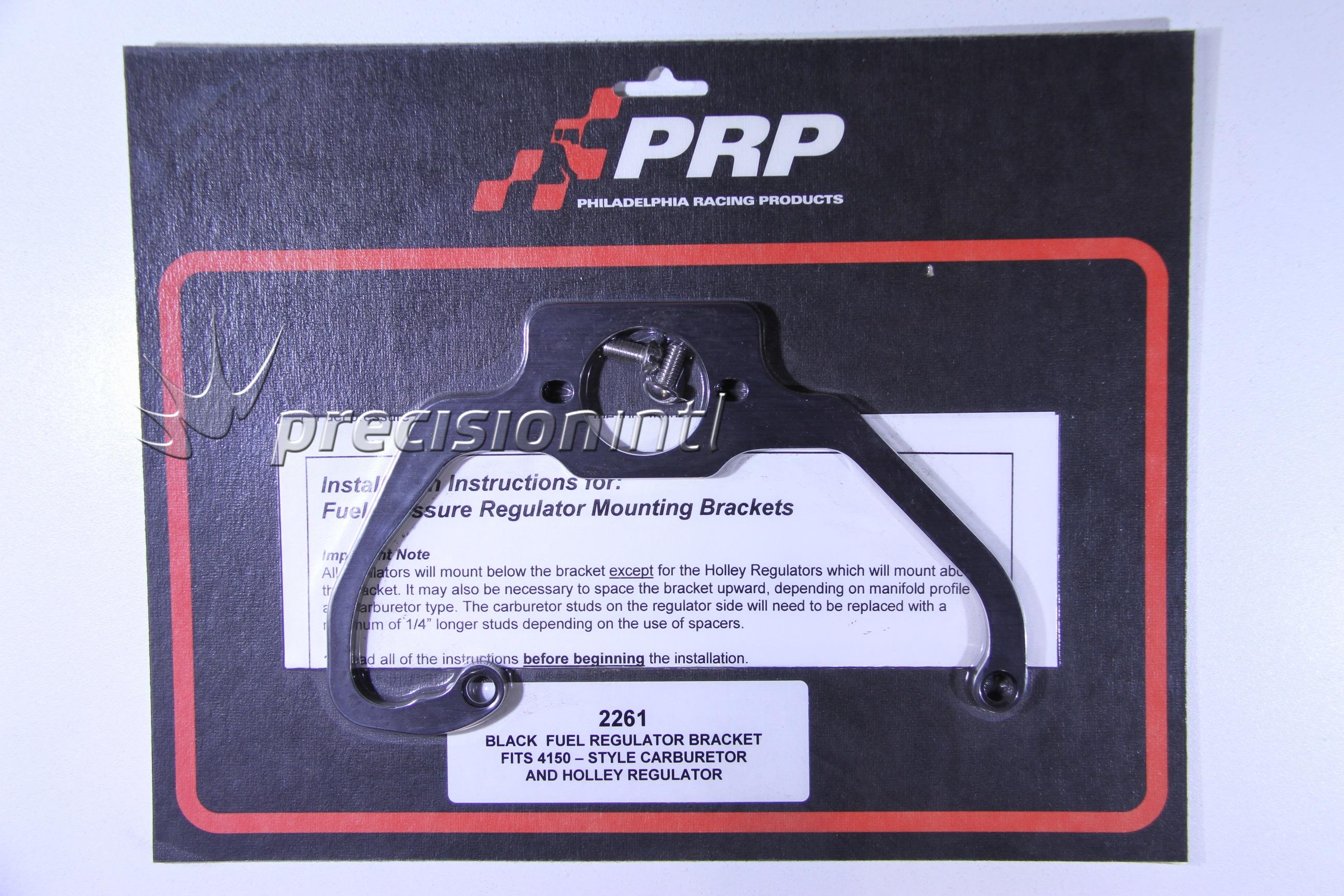 PRP PRP-2261 FUEL PRESSURE REG BRACKET BLK 4150 CARB & HOLLEY REGULATO