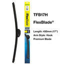 TRIDON TFB17H WIPER FLEXBLADE HOOK 430mm 17"
