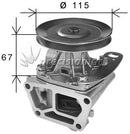 GRAF PA054 WATER PUMP FIAT 128A/AC/AS 128 1.2/1.3L X1/9 1.3/1.5L