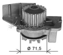 GRAF PA747 WATER PUMP CITROEN PEUGEOT DW10ATED/TD C5/306/406HDi TURBO OE
